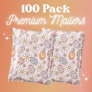 Easter Egg Poly Mailers 10x13 Inches, 100 Pack Shipping Supplies Cute Mailers
